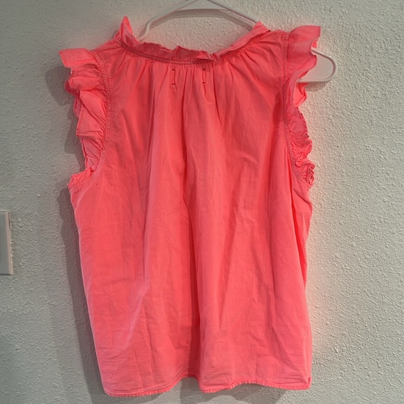 XIRENA Pink Ruffled Bex Top Size Small NWT 100% Cotton - Picture 5 of 5
